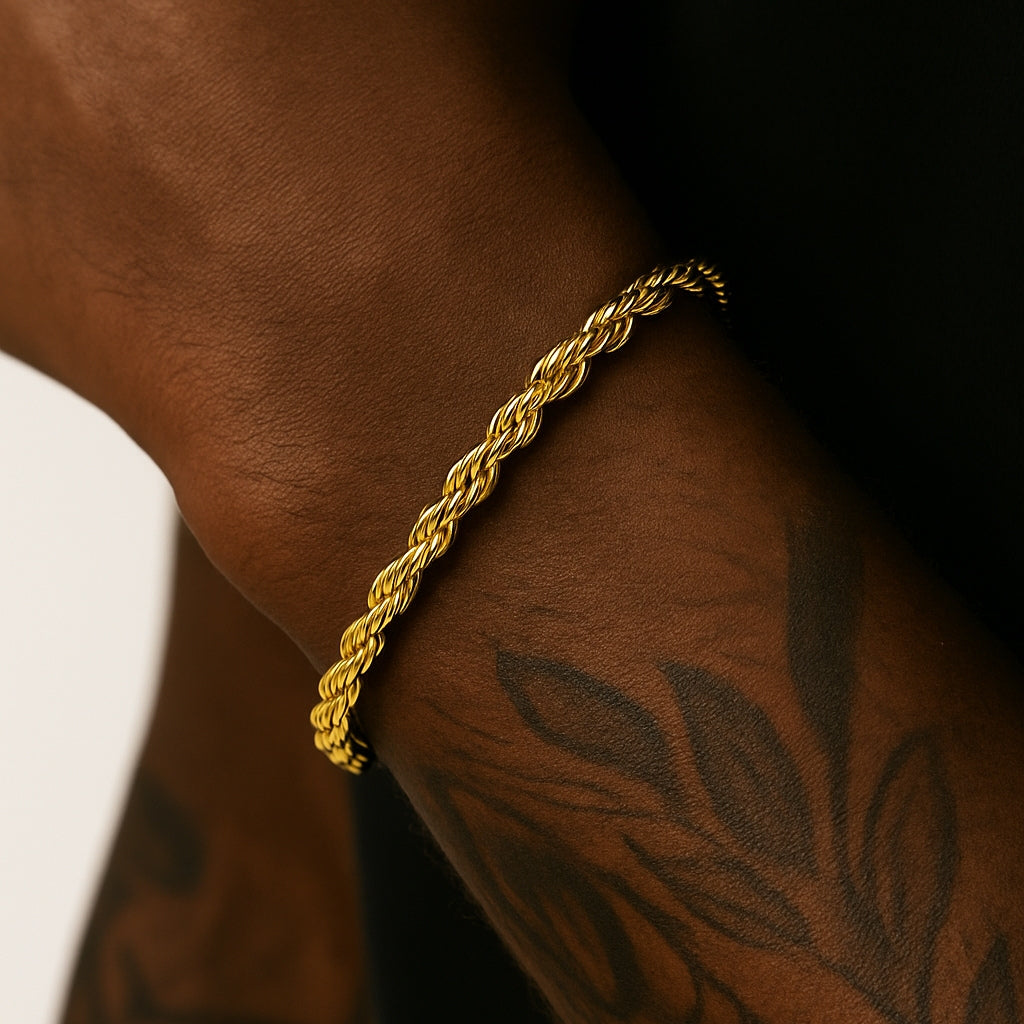 Clean Rope Armband 18K Gold Plated