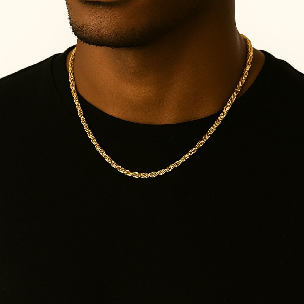 Clean Rope Chain 18k Gold Plated (3mm)