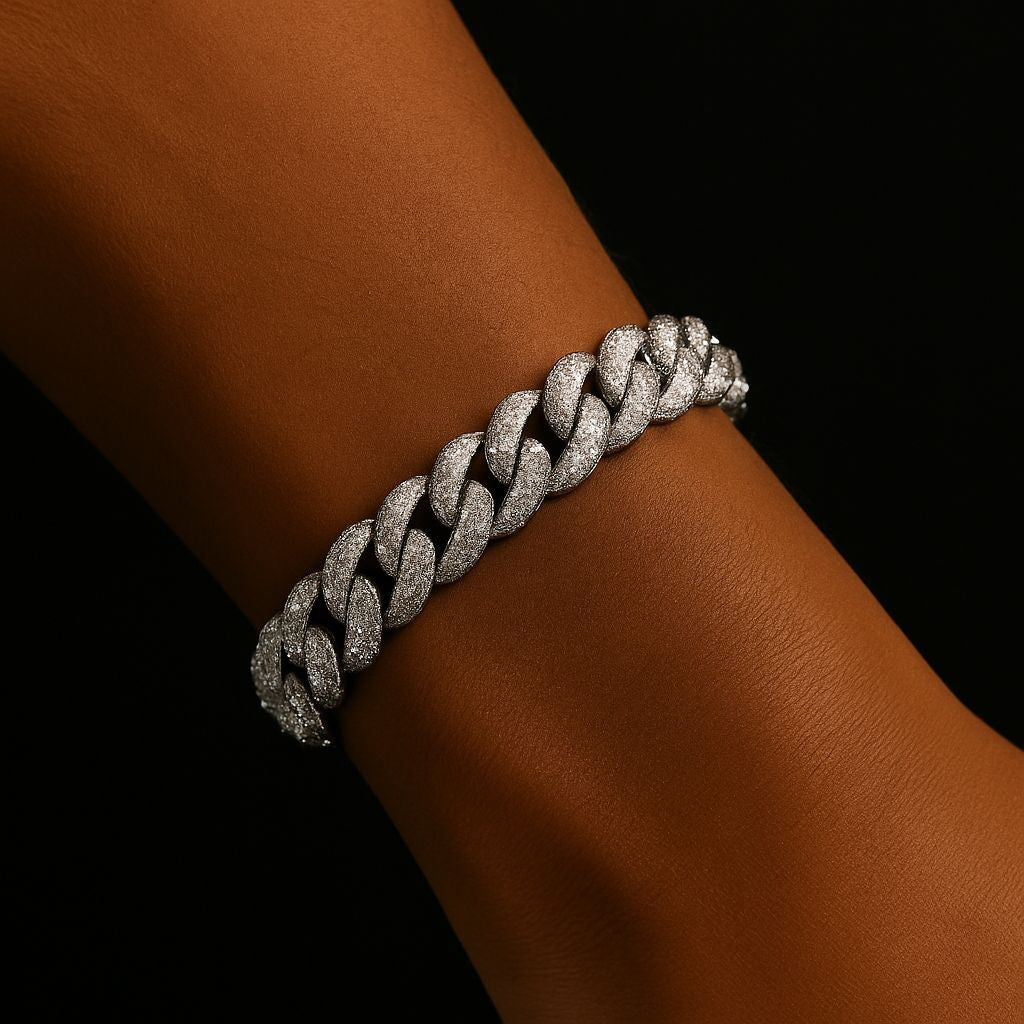 Iced out Cuban Bracelet (12mm)